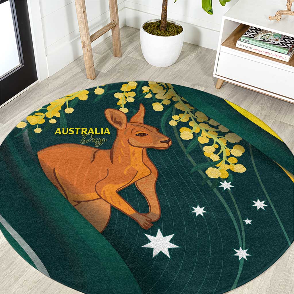 Australia Day Round Carpet Kangaroo National Color