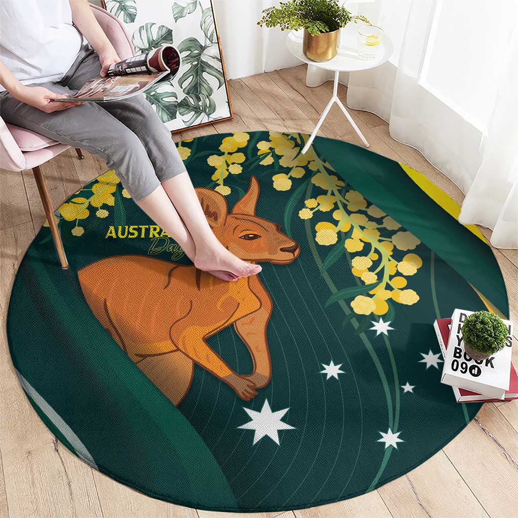 Australia Day Round Carpet Kangaroo National Color