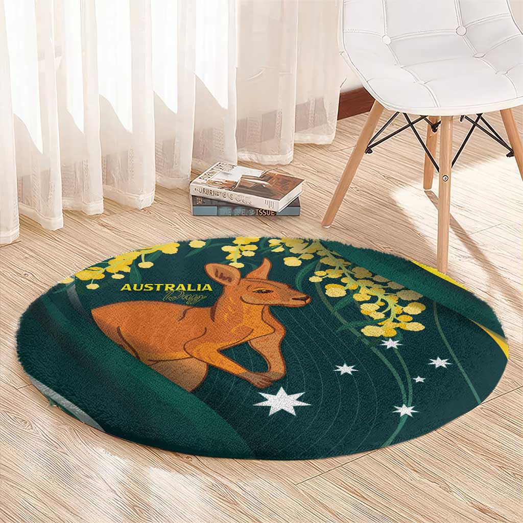 Australia Day Round Carpet Kangaroo National Color