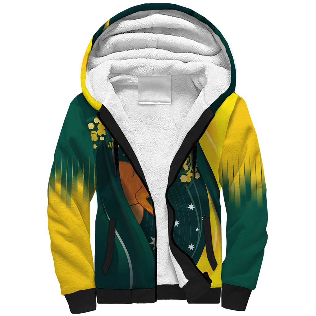 Australia Day Sherpa Hoodie Kangaroo National Color - Vibe Hoodie Shop