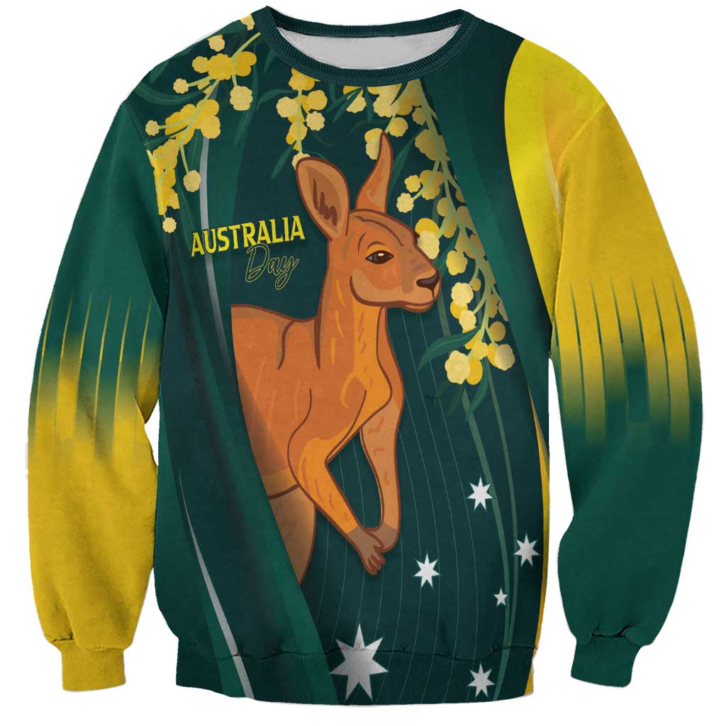 Australia Day Sweatshirt Kangaroo National Color - Vibe Hoodie Shop