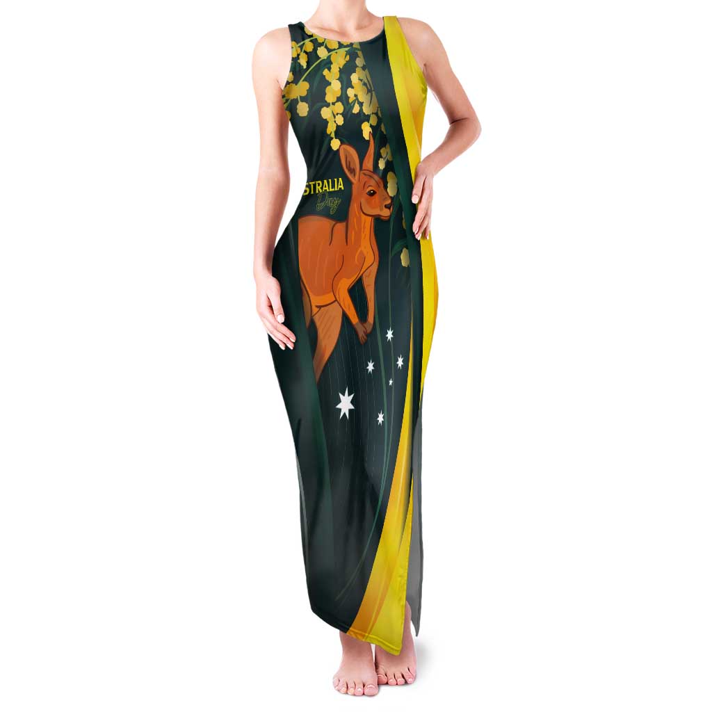 Australia Day Tank Maxi Dress Kangaroo National Color