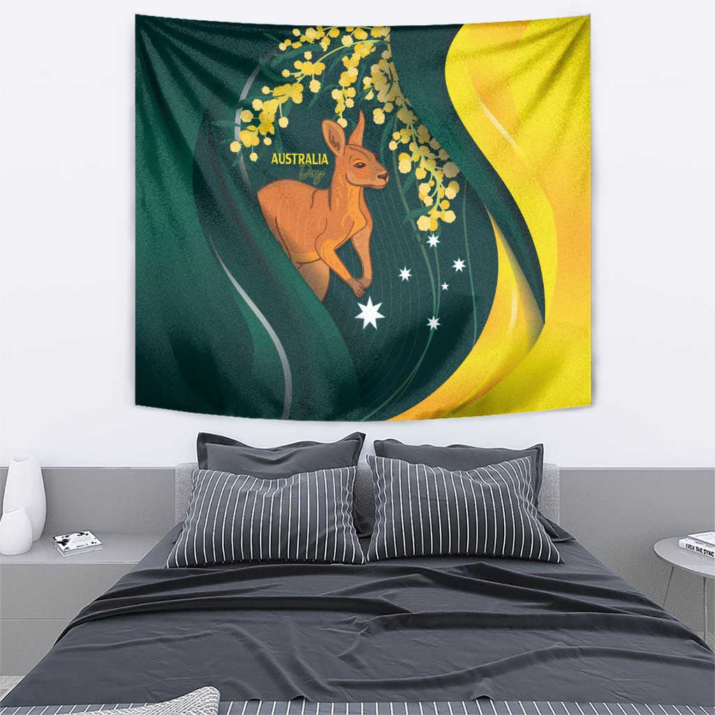 Australia Day Tapestry Kangaroo National Color - Vibe Hoodie Shop