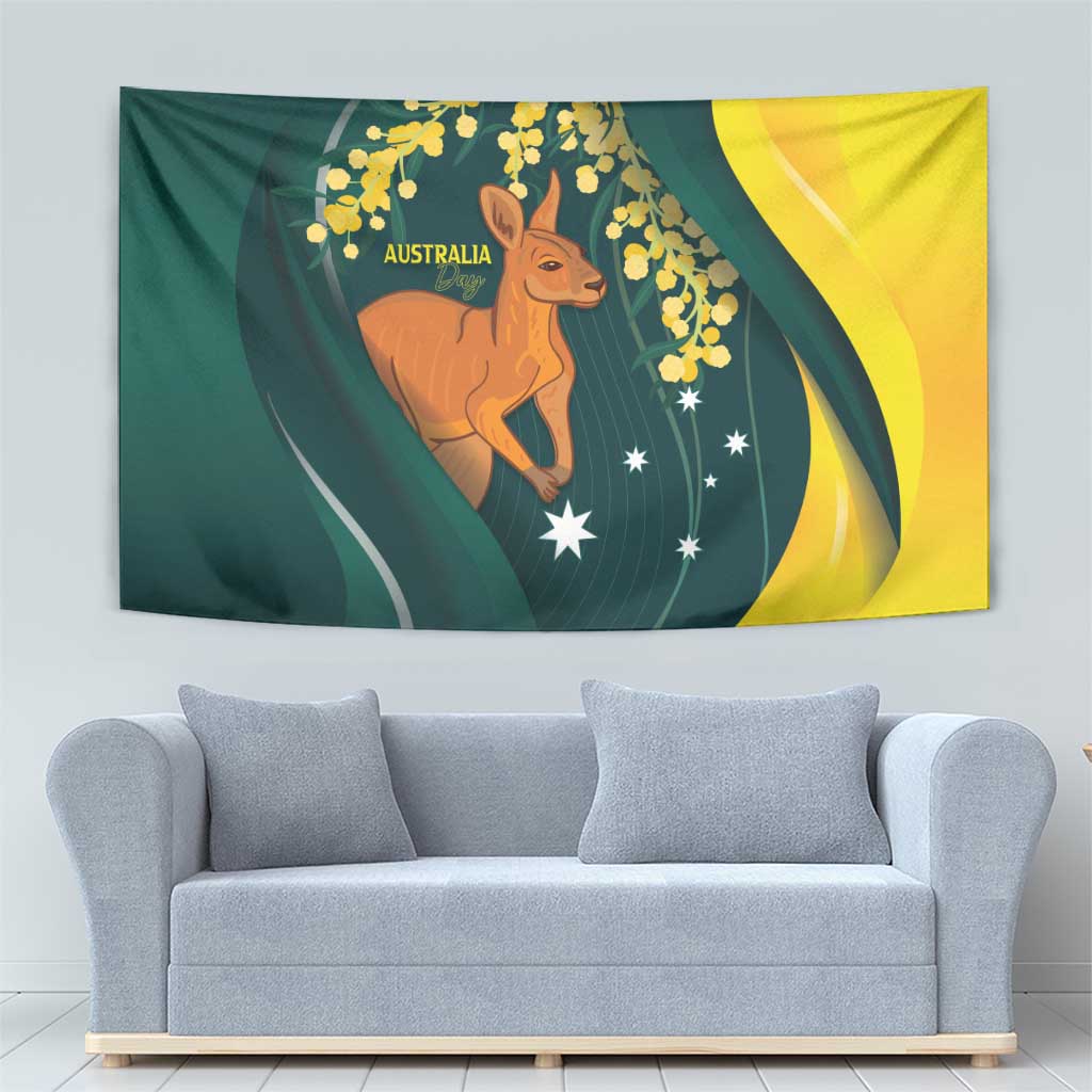 Australia Day Tapestry Kangaroo National Color - Vibe Hoodie Shop