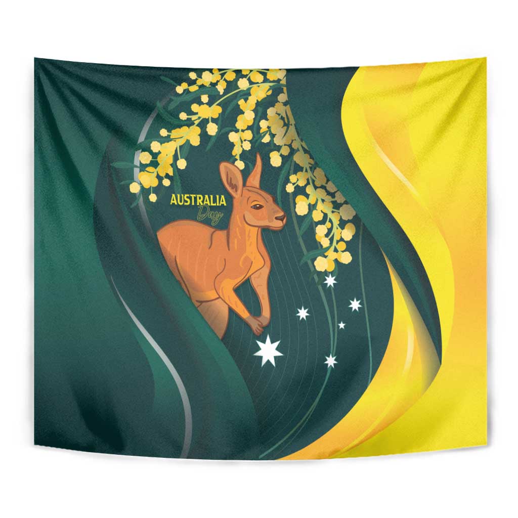 Australia Day Tapestry Kangaroo National Color - Vibe Hoodie Shop