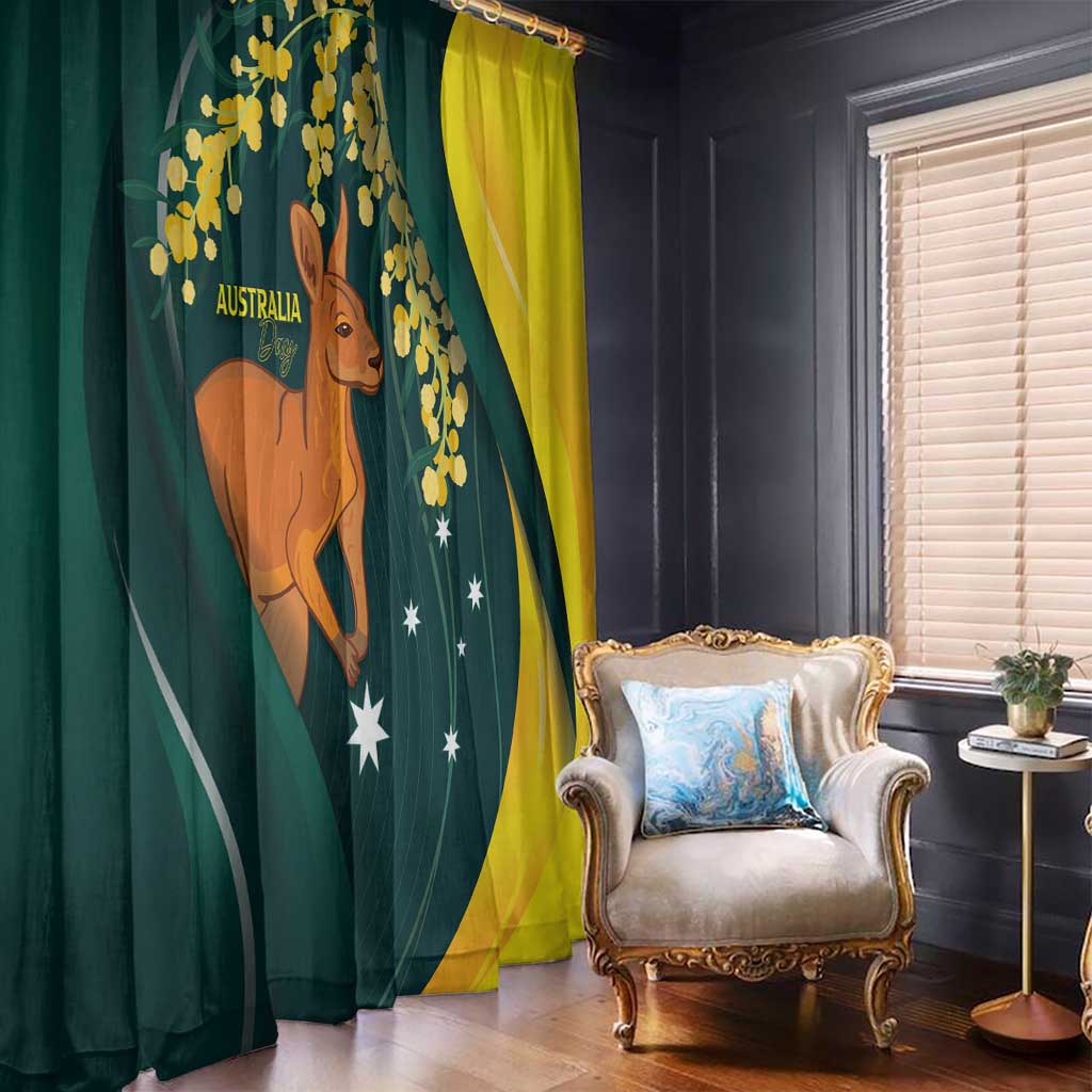 Australia Day Window Curtain Kangaroo National Color