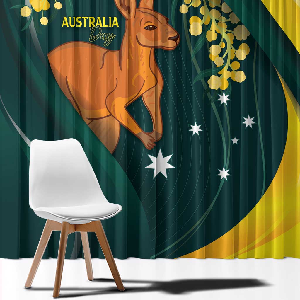 Australia Day Window Curtain Kangaroo National Color