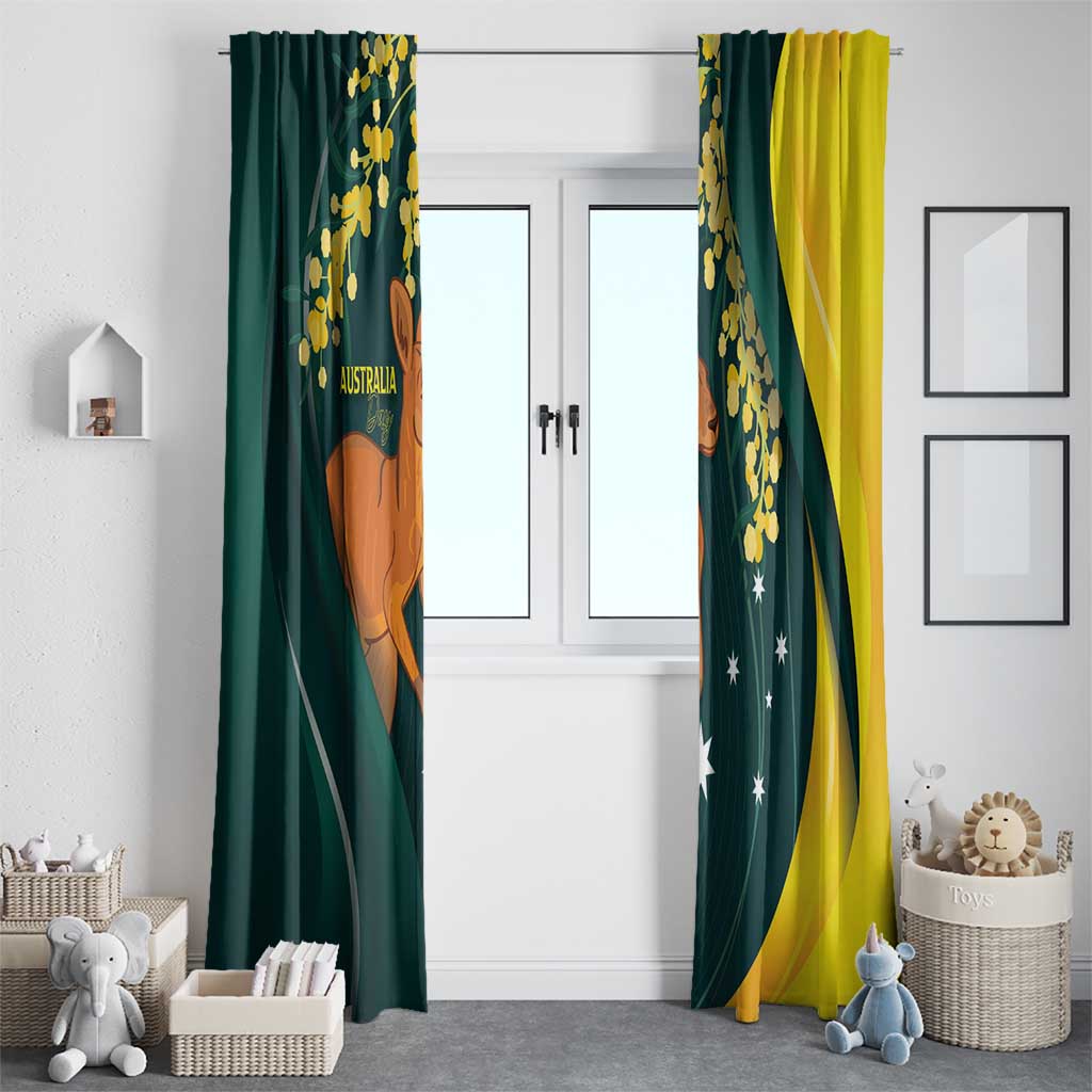 Australia Day Window Curtain Kangaroo National Color