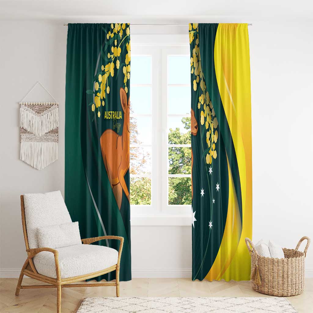 Australia Day Window Curtain Kangaroo National Color