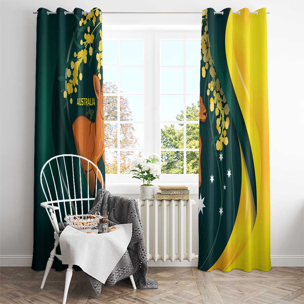 Australia Day Window Curtain Kangaroo National Color