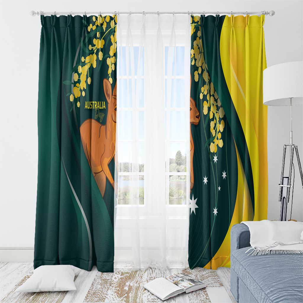 Australia Day Window Curtain Kangaroo National Color