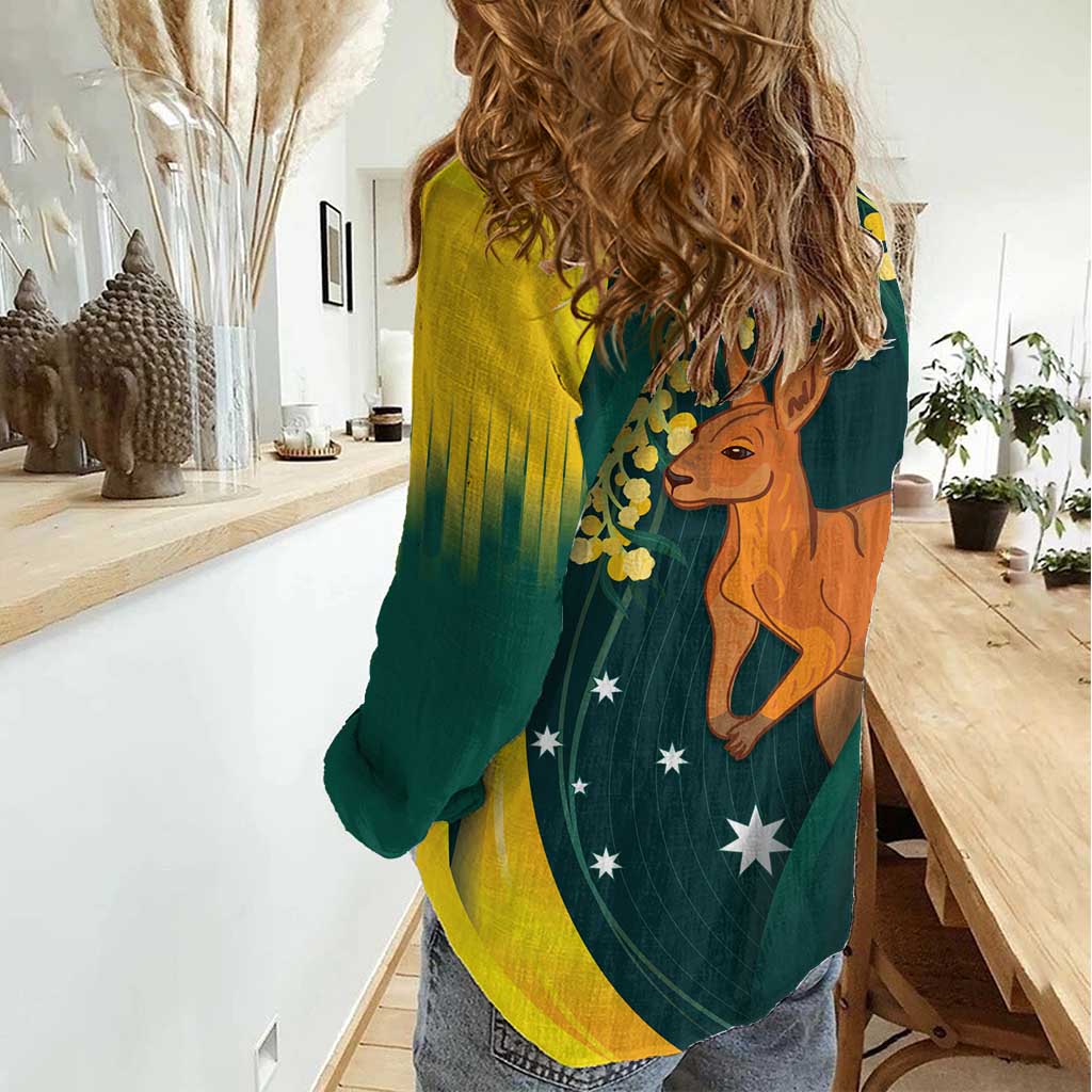 Australia Day Women Casual Shirt Kangaroo National Color - Vibe Hoodie Shop