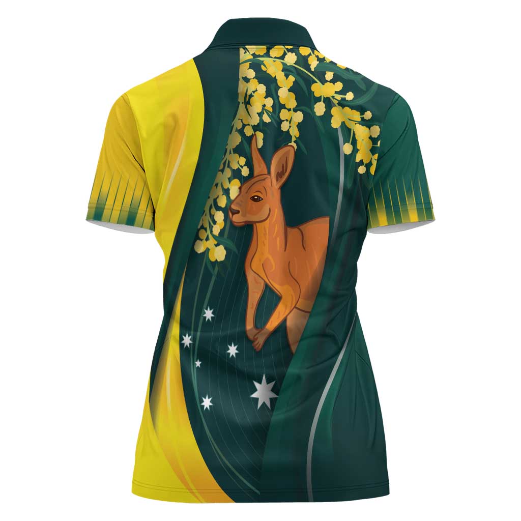 Australia Day Women Polo Shirt Kangaroo National Color - Vibe Hoodie Shop