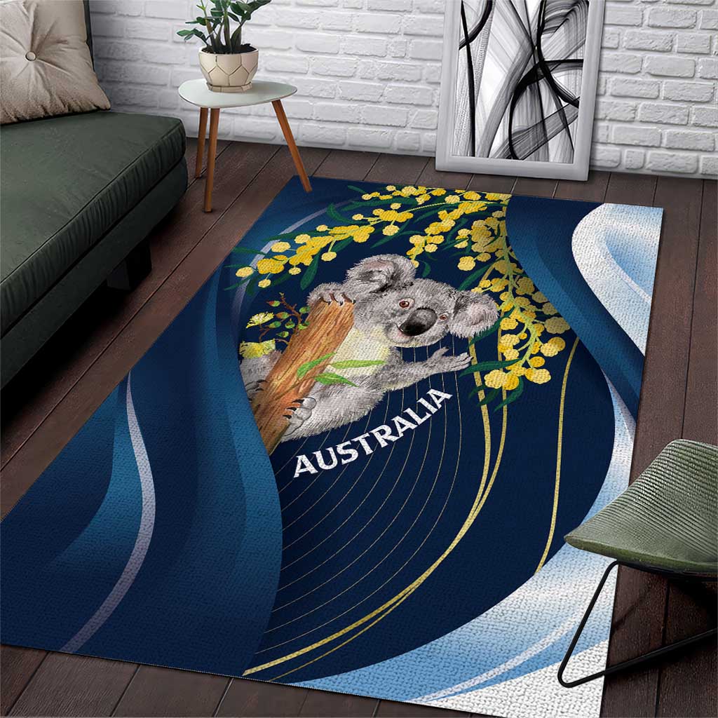 Australia Day Area Rug Koala Blue Modern Vibe - Vibe Hoodie Shop