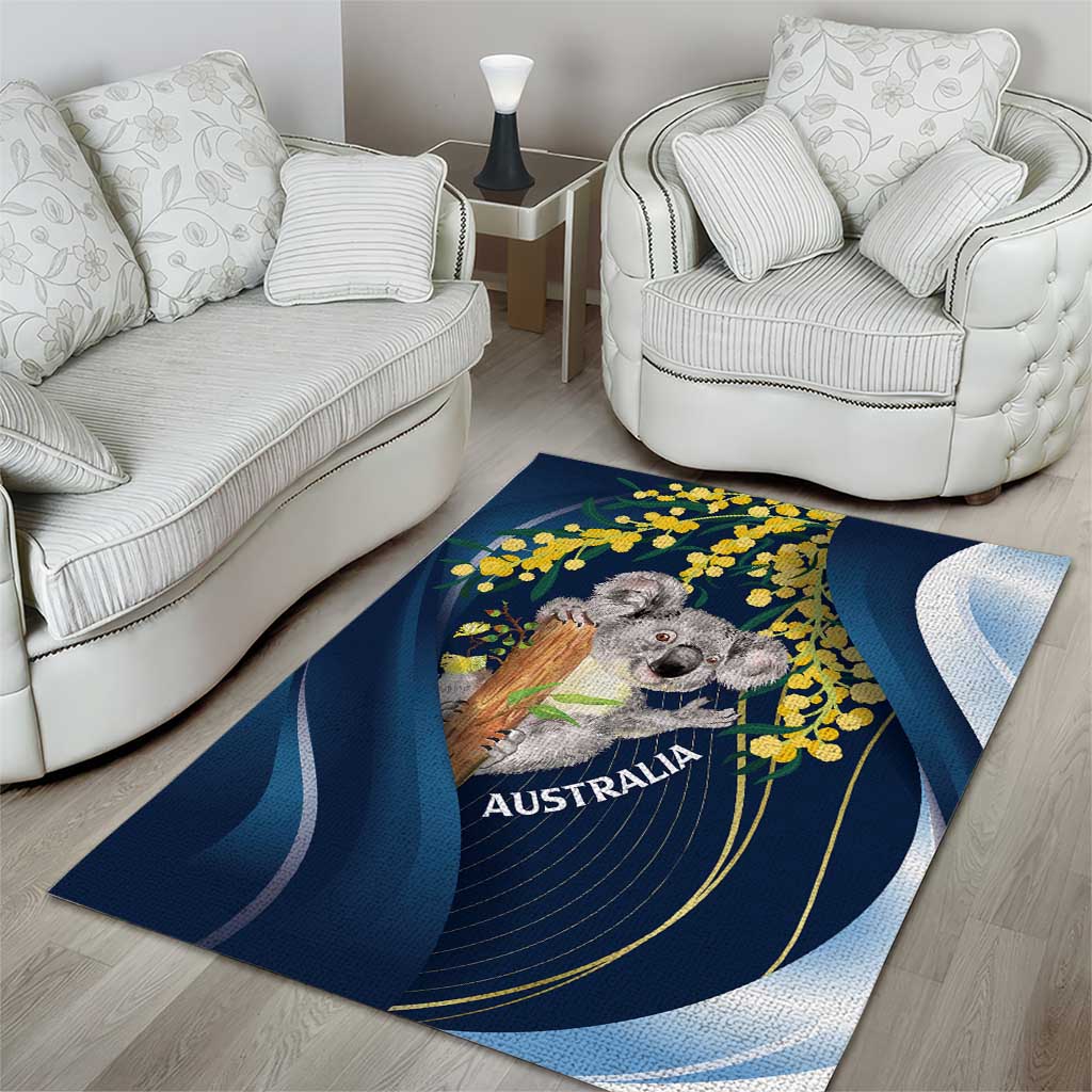 Australia Day Area Rug Koala Blue Modern Vibe - Vibe Hoodie Shop