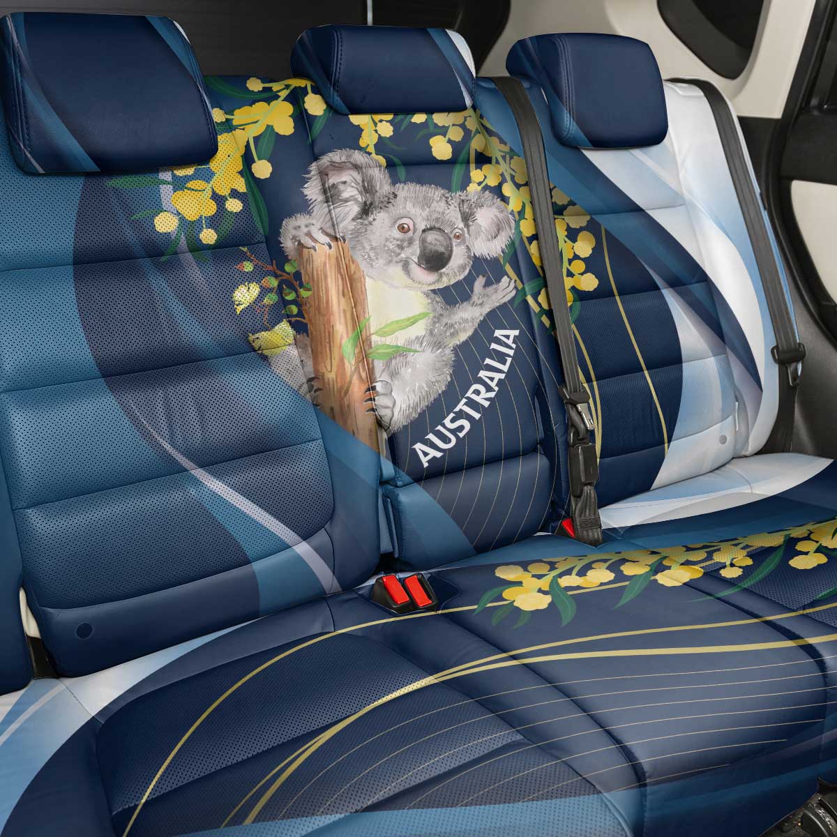 Australia Day Back Car Seat Cover Koala Blue Modern Vibe