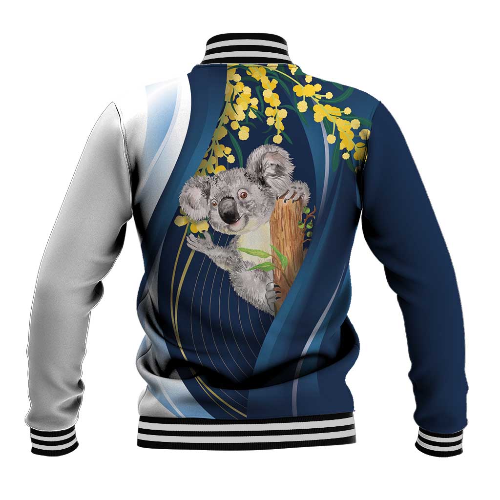 Australia Day Baseball Jacket Koala Blue Modern Vibe - Vibe Hoodie Shop