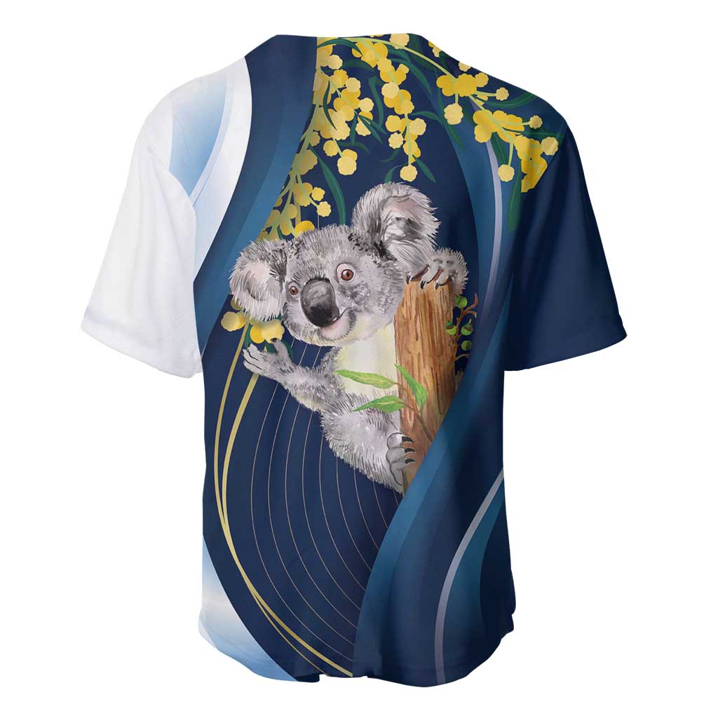 Australia Day Baseball Jersey Koala Blue Modern Vibe - Vibe Hoodie Shop