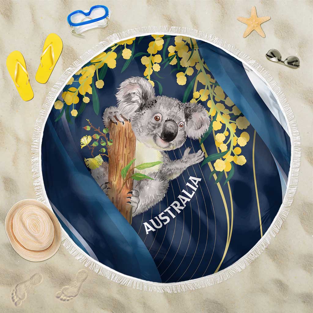 Australia Day Beach Blanket Koala Blue Modern Vibe