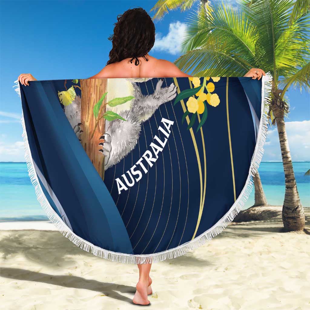 Australia Day Beach Blanket Koala Blue Modern Vibe