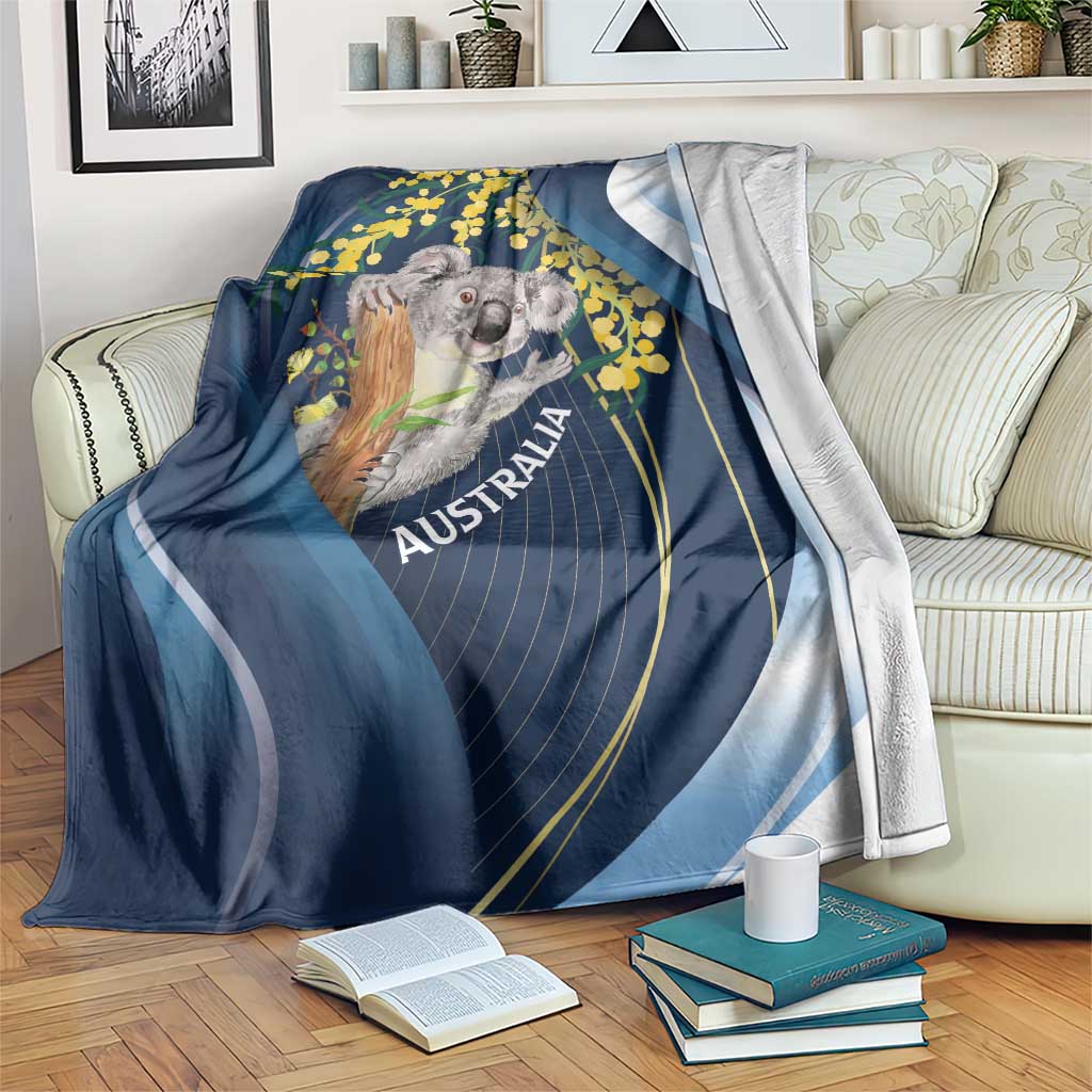 Australia Day Blanket Koala Blue Modern Vibe - Vibe Hoodie Shop