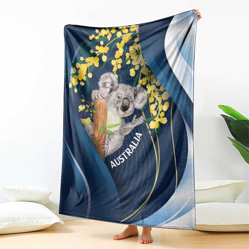 Australia Day Blanket Koala Blue Modern Vibe - Vibe Hoodie Shop