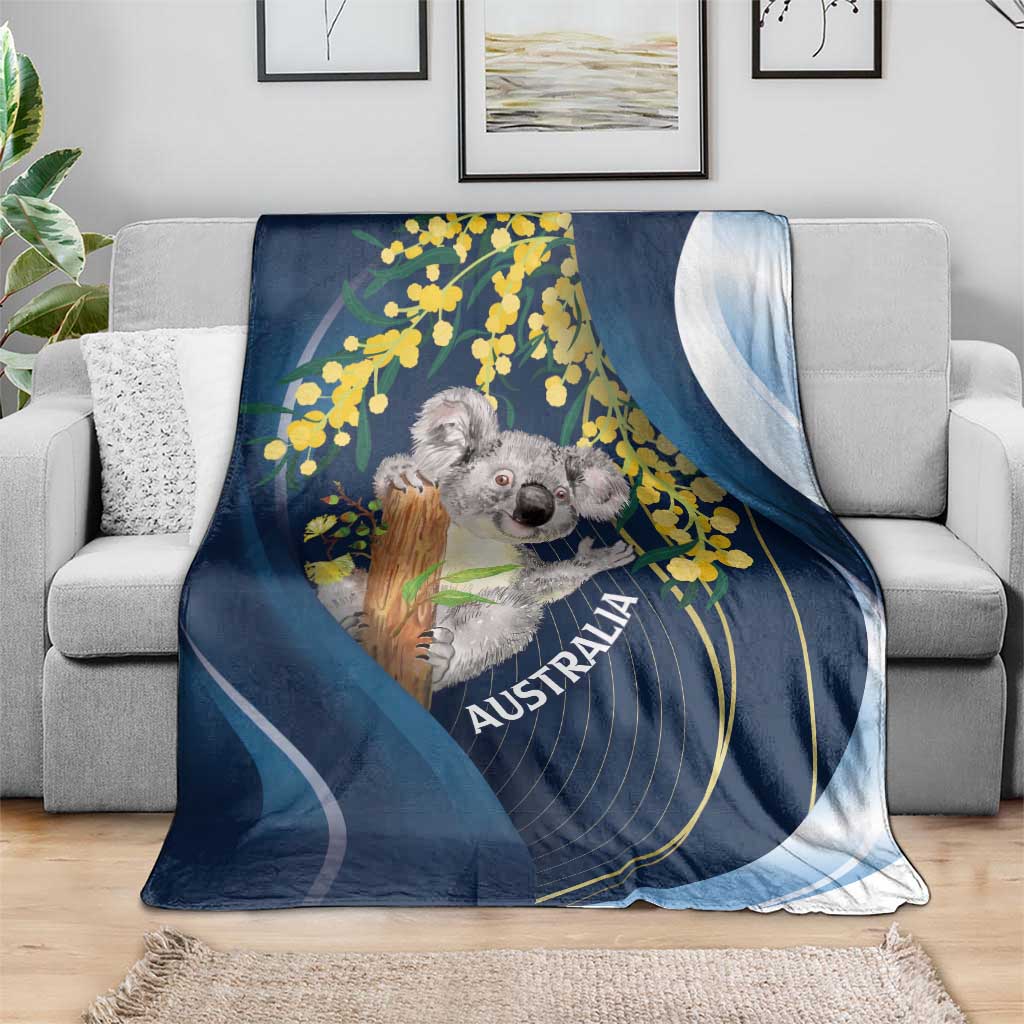 Australia Day Blanket Koala Blue Modern Vibe - Vibe Hoodie Shop