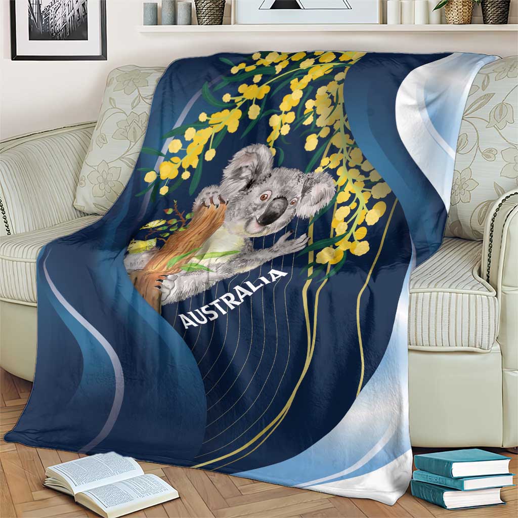 Australia Day Blanket Koala Blue Modern Vibe - Vibe Hoodie Shop