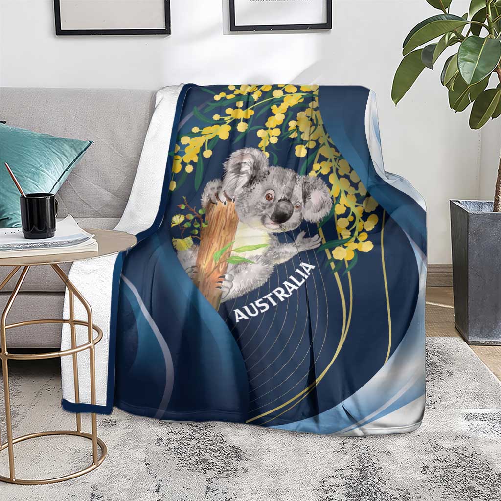 Australia Day Blanket Koala Blue Modern Vibe - Vibe Hoodie Shop