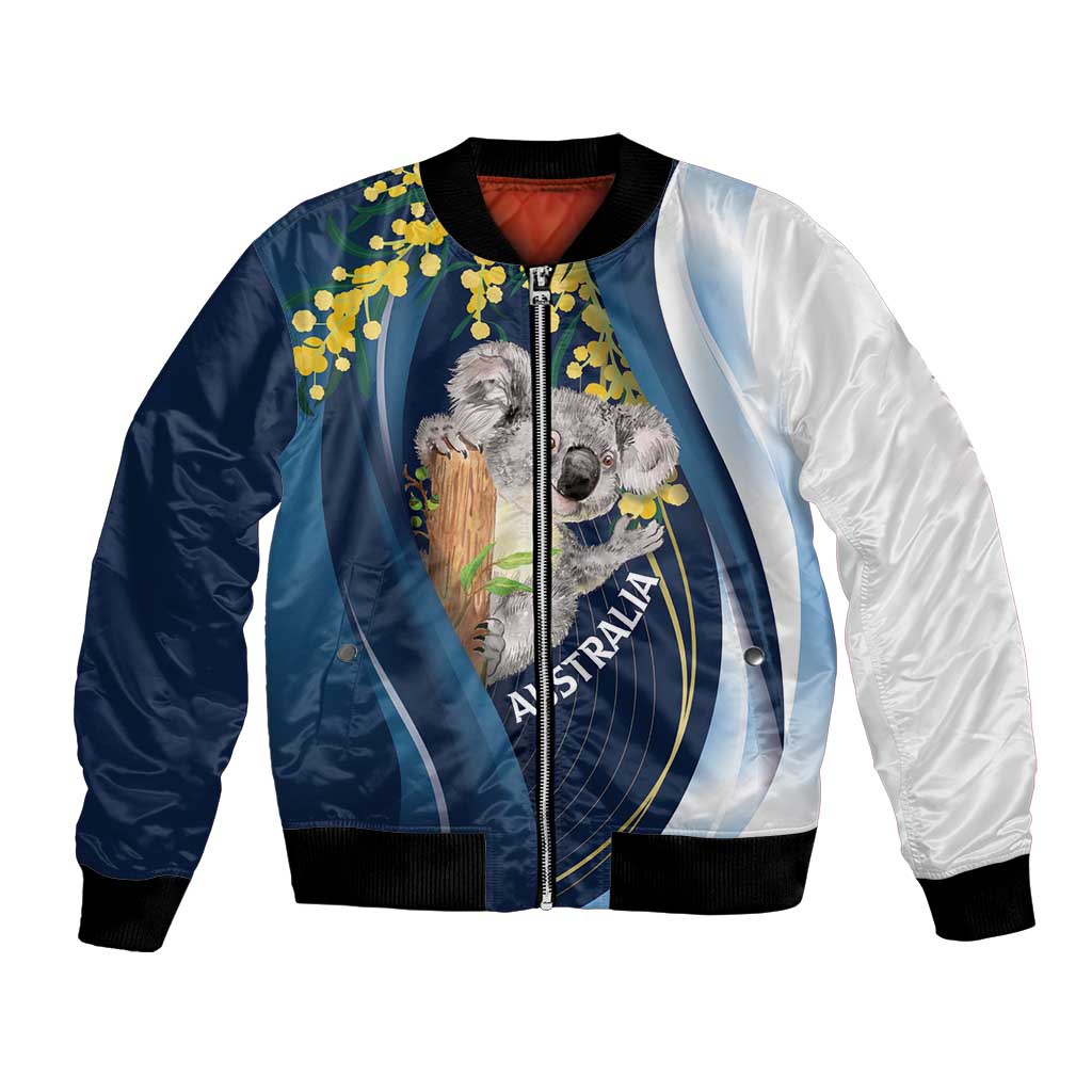 Australia Day Bomber Jacket Koala Blue Modern Vibe - Vibe Hoodie Shop