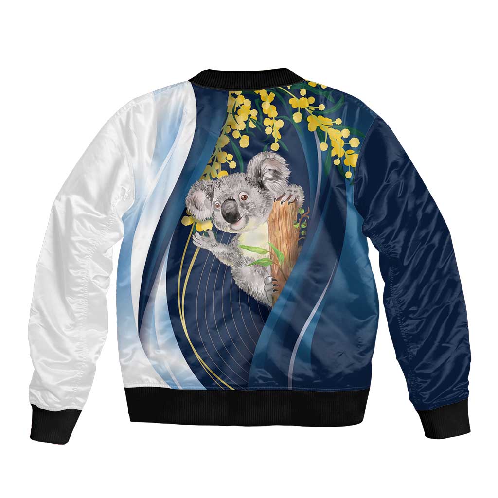 Australia Day Bomber Jacket Koala Blue Modern Vibe - Vibe Hoodie Shop