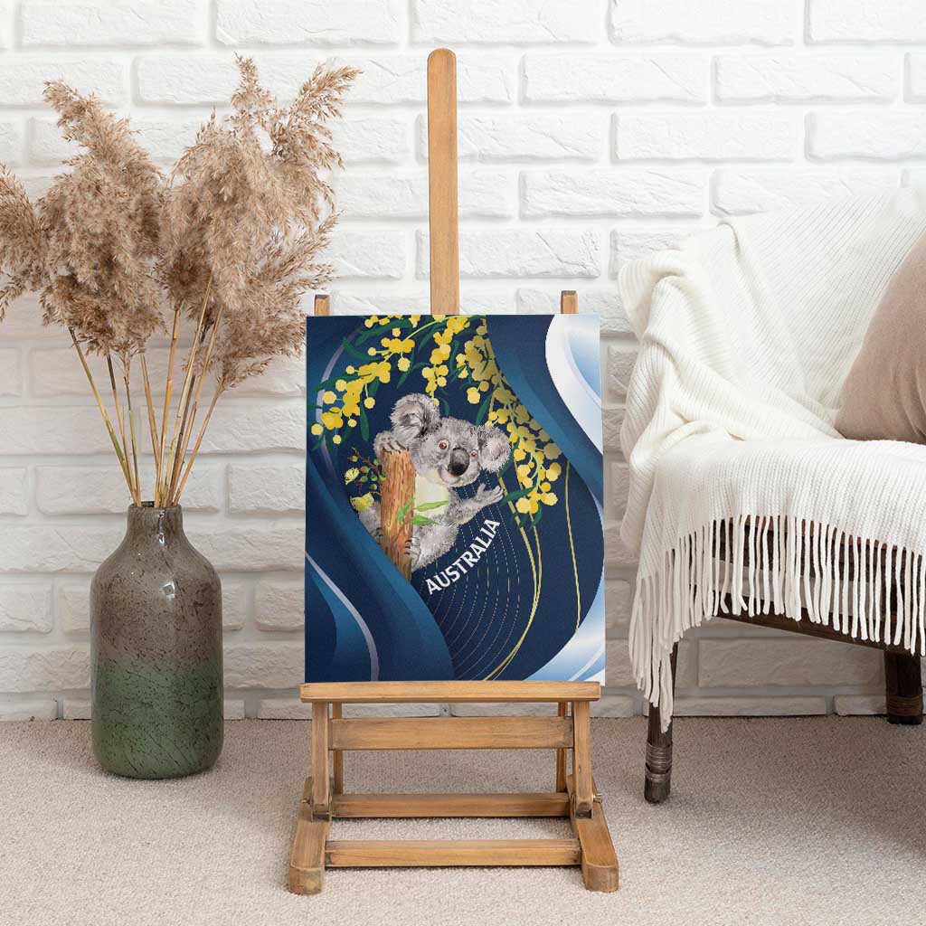 Australia Day Canvas Wall Art Koala Blue Modern Vibe