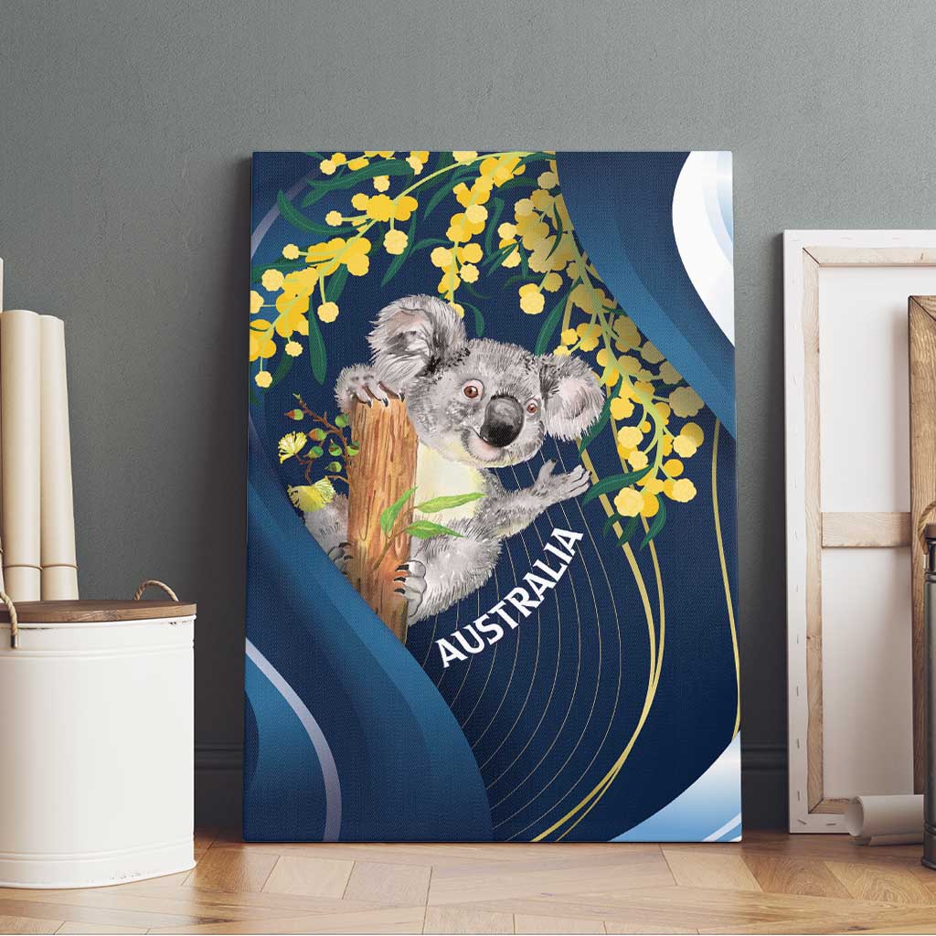 Australia Day Canvas Wall Art Koala Blue Modern Vibe