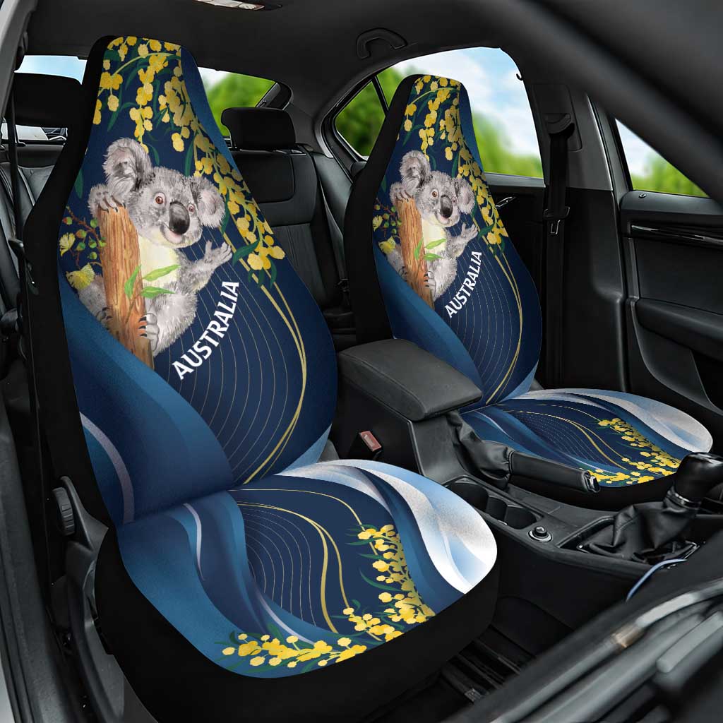 Australia Day Car Seat Cover Koala Blue Modern Vibe - Vibe Hoodie Shop