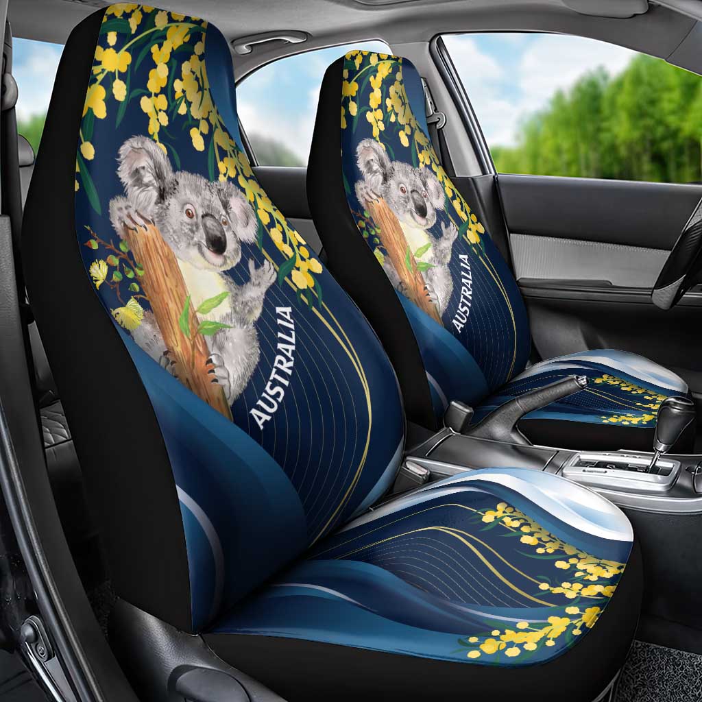 Australia Day Car Seat Cover Koala Blue Modern Vibe - Vibe Hoodie Shop