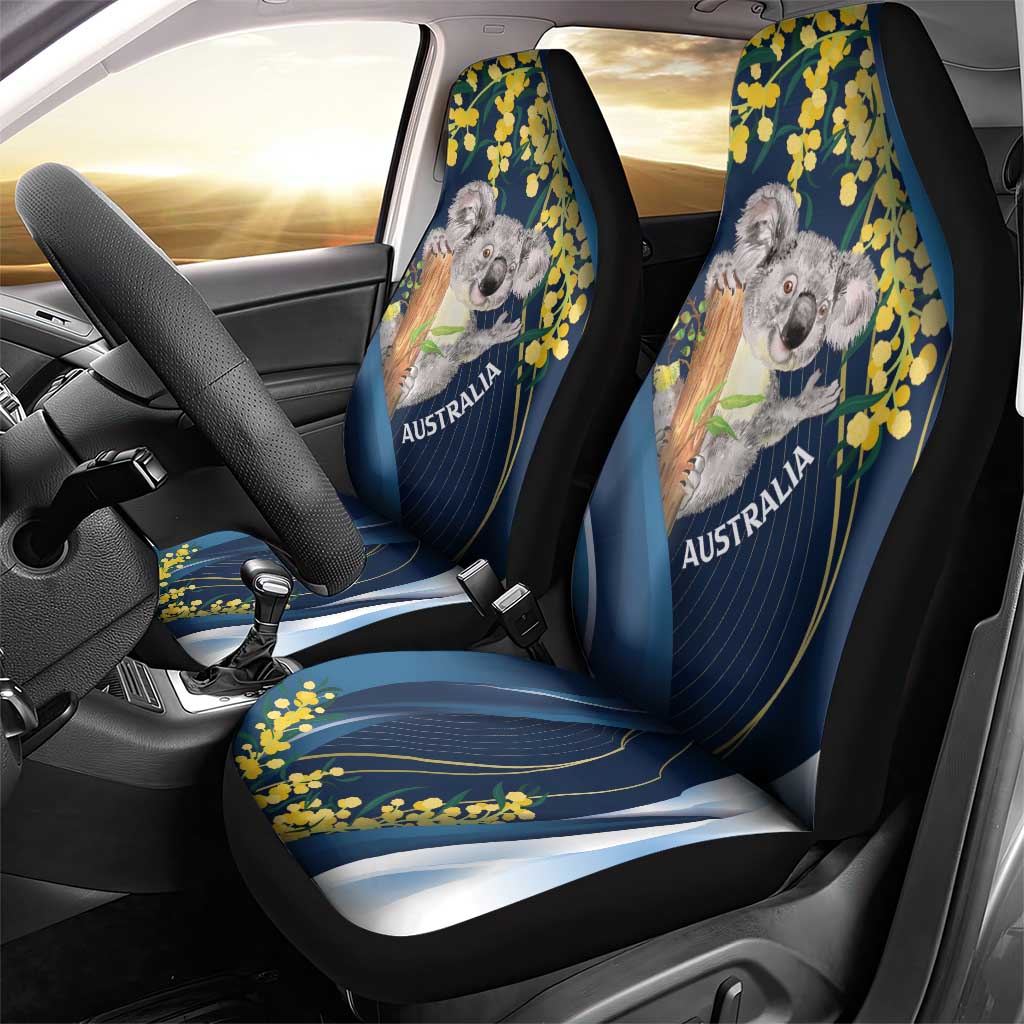 Australia Day Car Seat Cover Koala Blue Modern Vibe - Vibe Hoodie Shop