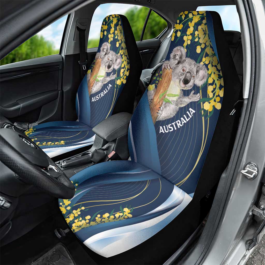 Australia Day Car Seat Cover Koala Blue Modern Vibe - Vibe Hoodie Shop