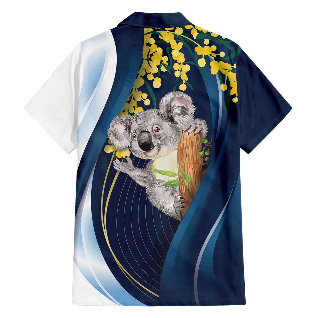 Australia Day Family Matching Long Sleeve Bodycon Dress and Hawaiian Shirt Koala Blue Modern Vibe