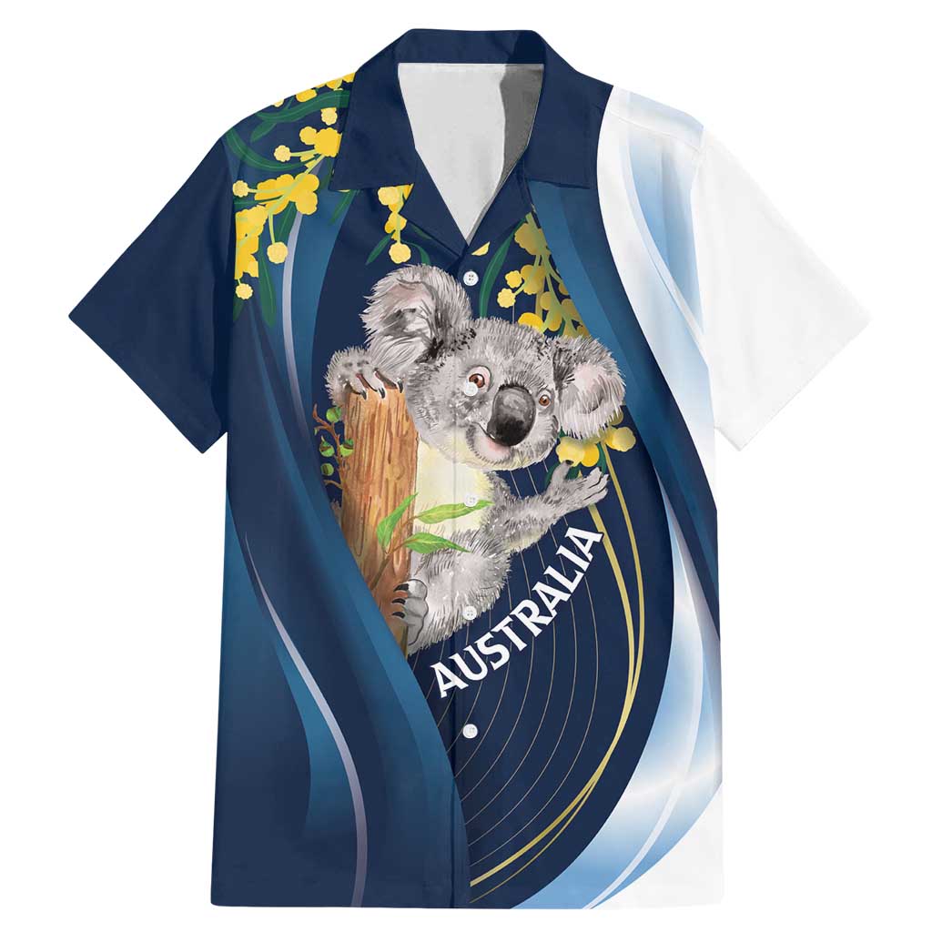 Australia Day Family Matching Mermaid Dress and Hawaiian Shirt Koala Blue Modern Vibe