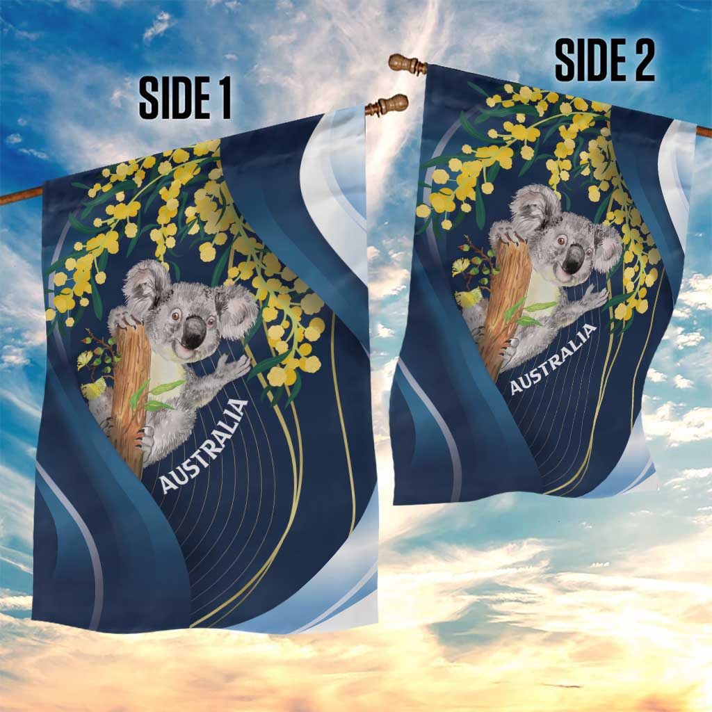 Australia Day Garden Flag Koala Blue Modern Vibe - Vibe Hoodie Shop