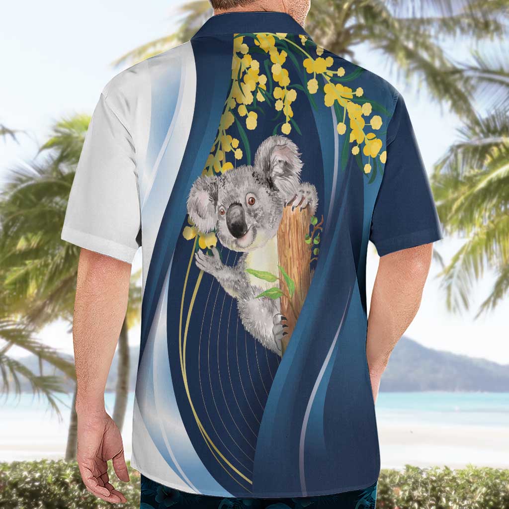 Australia Day Hawaiian Shirt Koala Blue Modern Vibe - Vibe Hoodie Shop