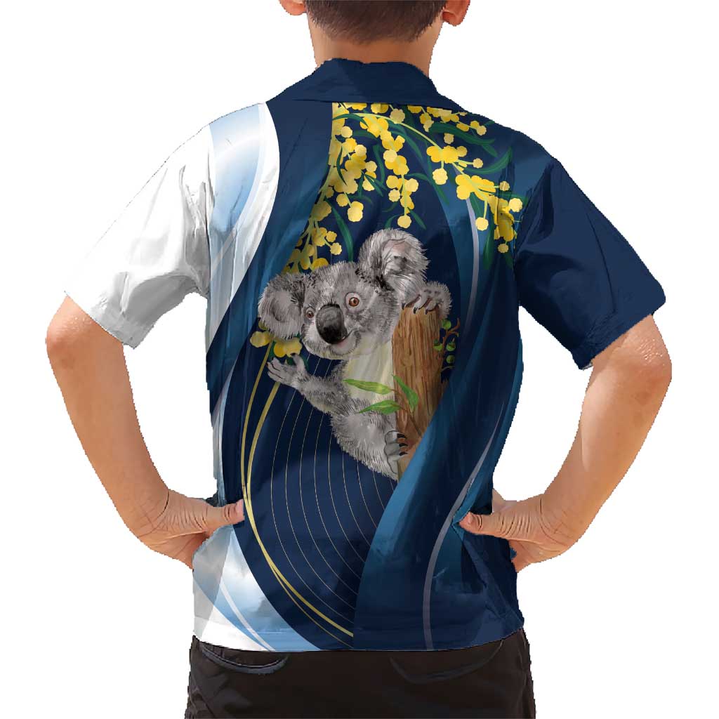 Australia Day Hawaiian Shirt Koala Blue Modern Vibe - Vibe Hoodie Shop