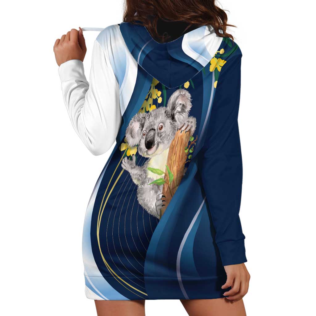 Australia Day Hoodie Dress Koala Blue Modern Vibe - Vibe Hoodie Shop