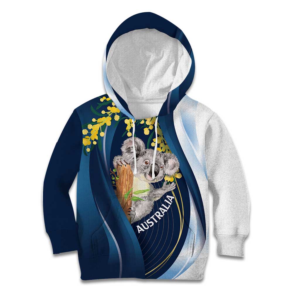 Australia Day Kid Hoodie Koala Blue Modern Vibe - Vibe Hoodie Shop