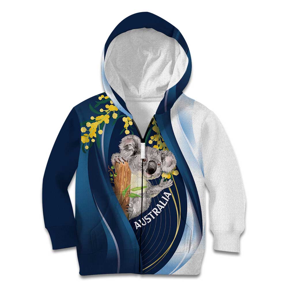 Australia Day Kid Hoodie Koala Blue Modern Vibe - Vibe Hoodie Shop