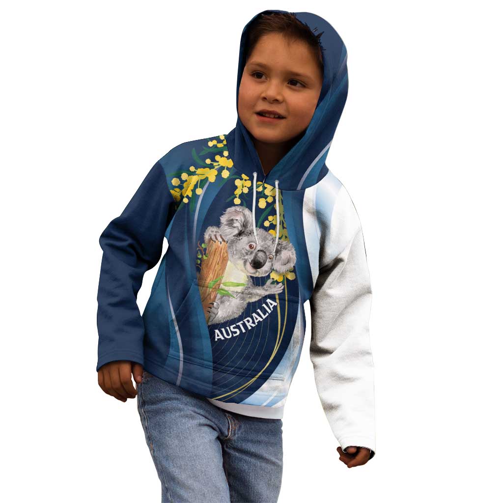 Australia Day Kid Hoodie Koala Blue Modern Vibe - Vibe Hoodie Shop