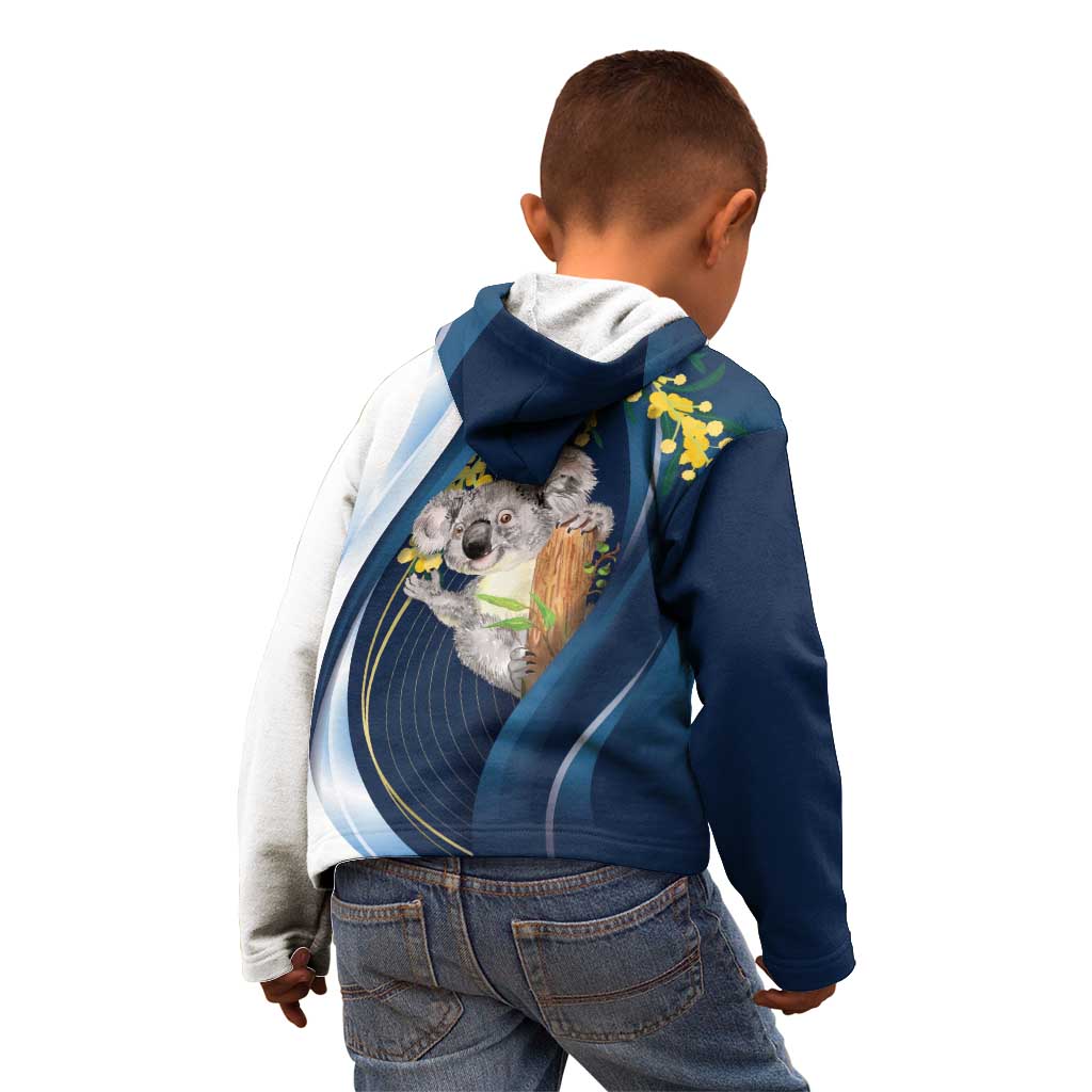 Australia Day Kid Hoodie Koala Blue Modern Vibe - Vibe Hoodie Shop