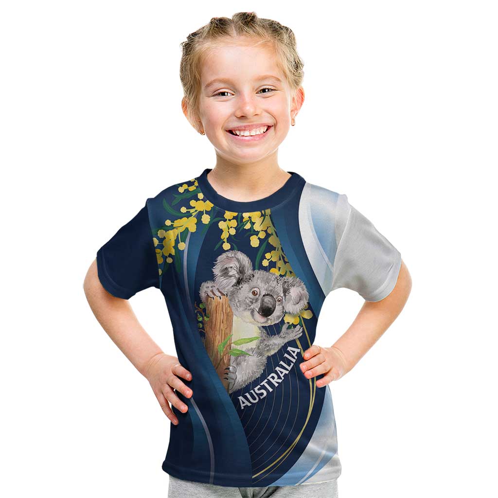 Australia Day Kid T Shirt Koala Blue Modern Vibe - Vibe Hoodie Shop