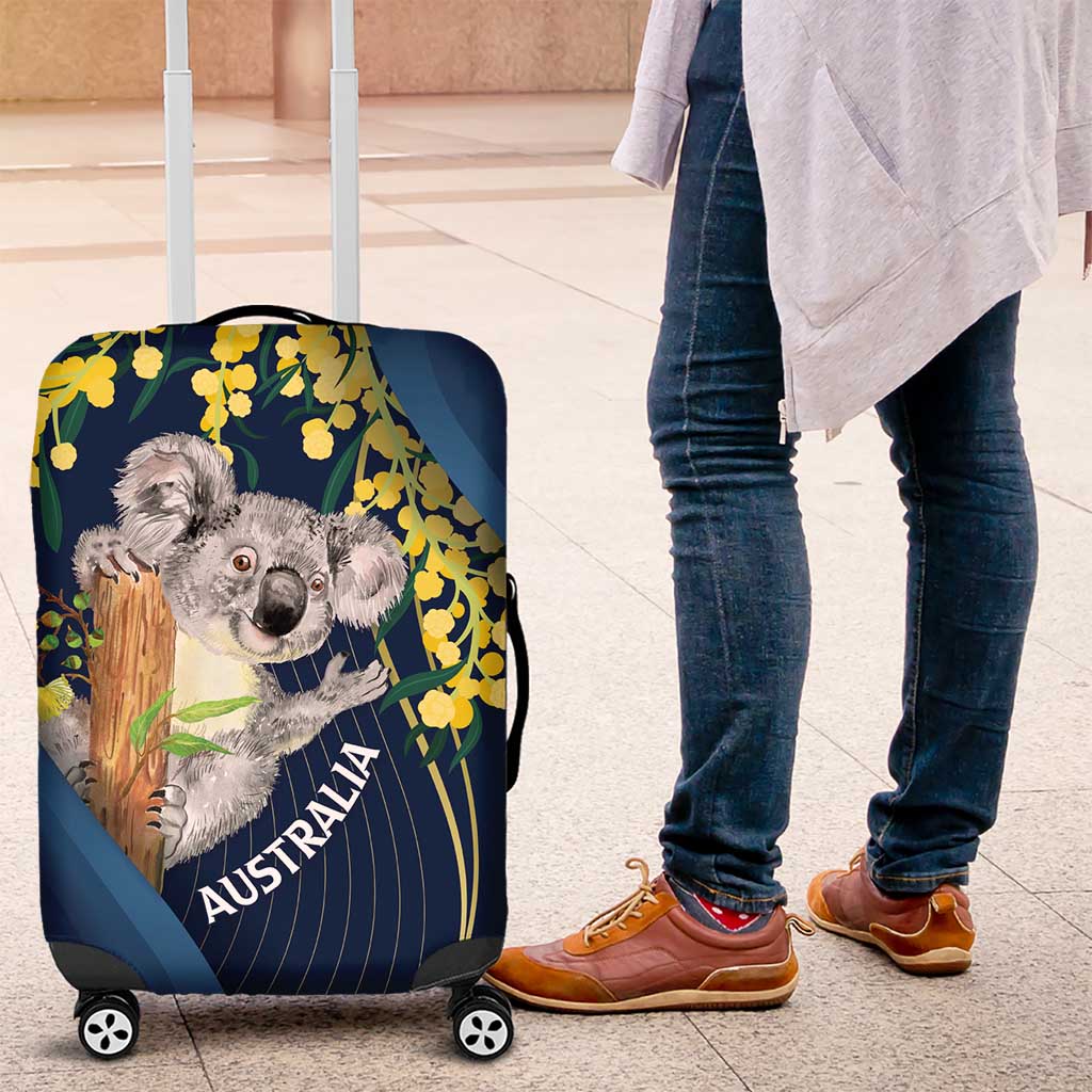 Australia Day Luggage Cover Koala Blue Modern Vibe - Vibe Hoodie Shop