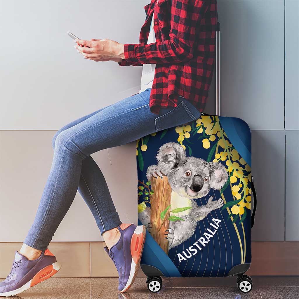 Australia Day Luggage Cover Koala Blue Modern Vibe - Vibe Hoodie Shop